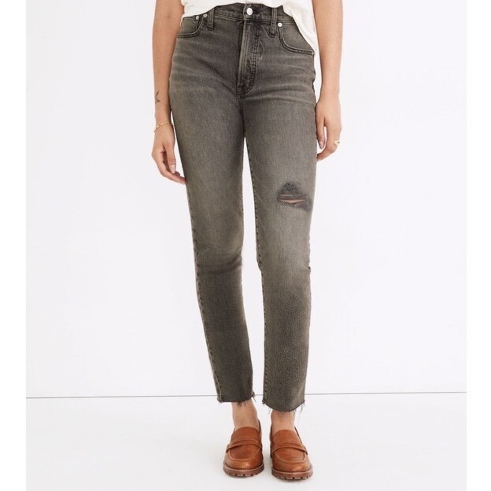 Madewell The Perfect Vintage Jean Charcoal Wash High Rise‎ Denim Women Size 32